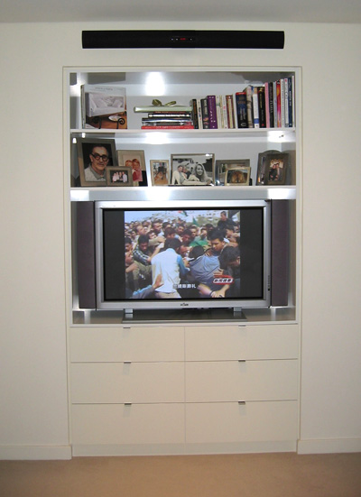 recessed entertainment unit